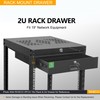 RIVECO 2U Rack Drawer Rack Mount Drawer for 19” Network
