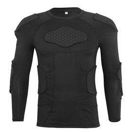 [通拓商品]Men Padded Shirt Multiple Pad Protective Gear for Football Baseball Soccer Basketball Volleyball Training Bike Ski