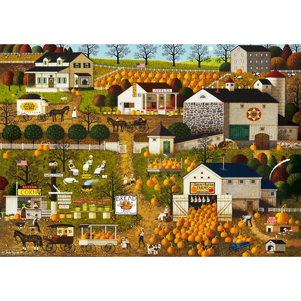 Buffalo Games - Charles Wysocki - Bread and Butter Farms - 300 Large Piece Jigsaw Puzzle for Adults Challenging Puzzle Perfect for Game Nights