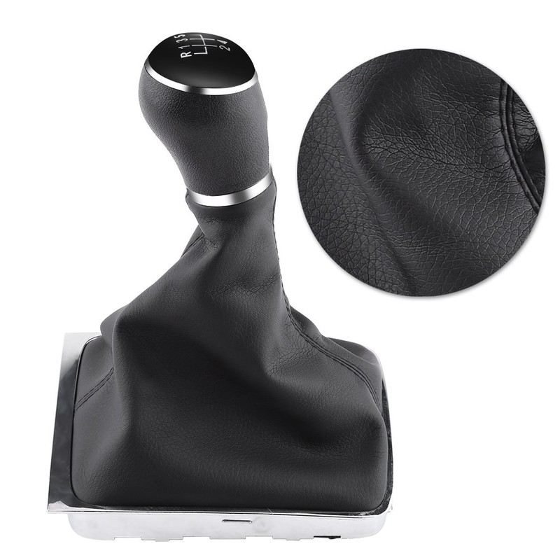 Keenso Pomo de Palanca de Cambios 5 Velocidades,Kit de Funda