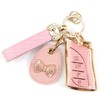 Rayslesan Key Fob Cover with Leather Holder Compatible with Airtag/RFID,Compatible
