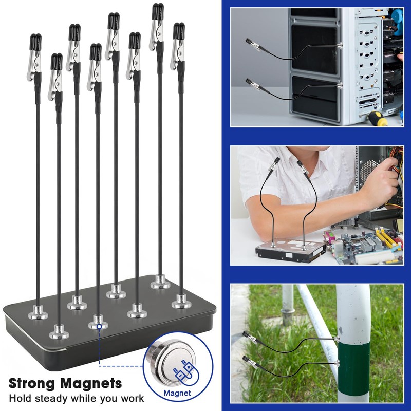 Third Hand Soldering with Magnetic Base, 8 Pieces Helping Hand