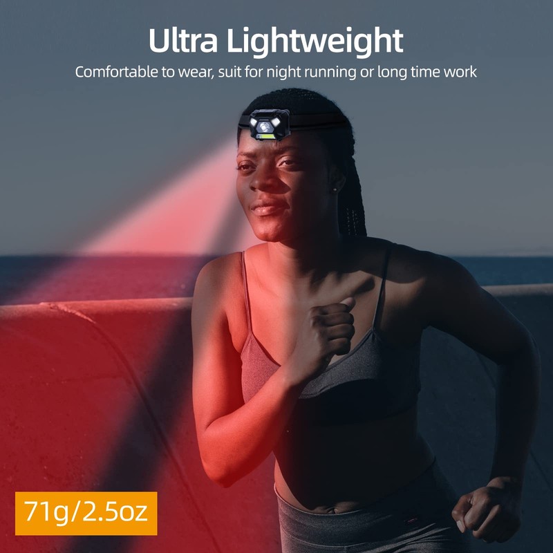 KunHe 2 Pack Red Light Headlamp Suitable for Nighttime Hiking
