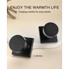 Haidms Matte Black Door Knobs Interior Privacy, Heavy Duty Square