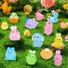 60Pcs Easter Luminous Mini Resin Figurines Miniature Figurines Tiny Small