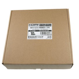 Holic HH100-531GP Optical Fiber Premium High Speed HDMI Cable, 32.8 ft (10 m), 18 Gbps, 4K/60p, HDR, HDMI 2.0 Standards, Gold