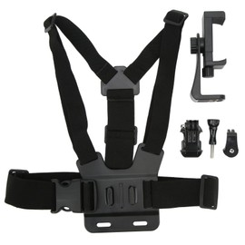 Pissente Cell Phone Chest Strap Strap with Clip, Camera Chest Strap with Phone Holder, Chest Strap for Phone and Action Camera