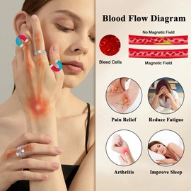 Cigmag Cigmag 2PCS Copper Rings for Women - 99.99% Pure Copper Magnetic Ring Strong Magnets - Adjustable Thumb Fingers Ring with Jewelry Gift Box for Mother's Day