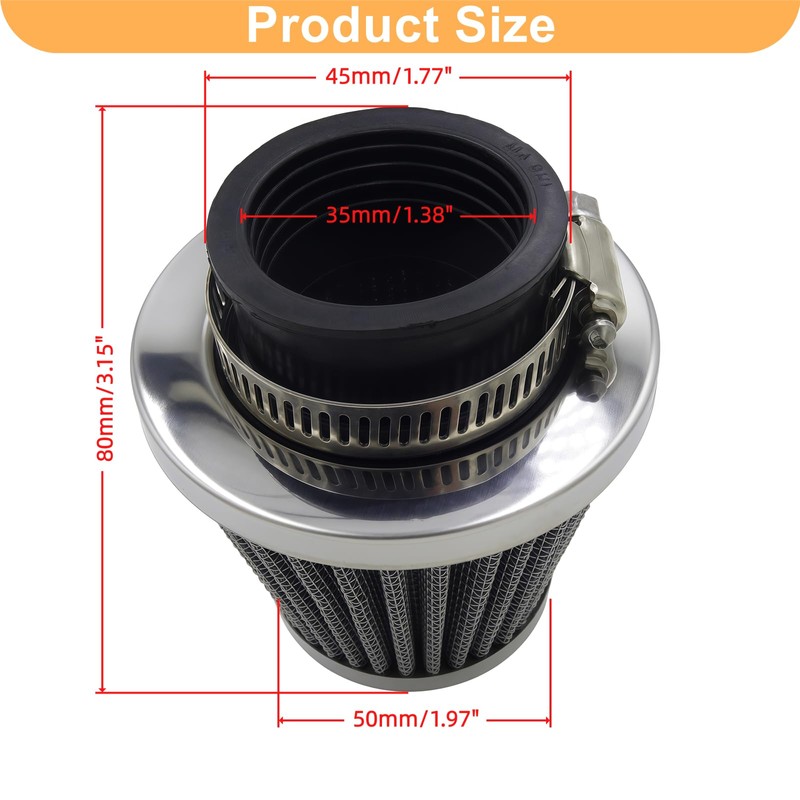 Semimo 35mm Air Filter – OEM Replacement Universal Cone Cleaner