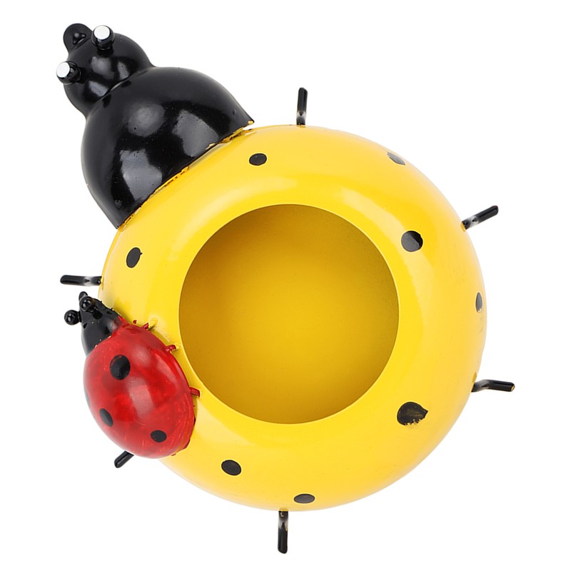 5.4cm Diameter Flower Pot Decor Ladybug Shaped Smoothing Surfaces Iron