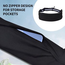 Running Belt Waist Pack, Ultra Slim Men's And Sports And Fitness Three Pocket Waist Pack, Safe Running Belt for All Cell Phones, Adjustable Reflective Running Fanny Pack