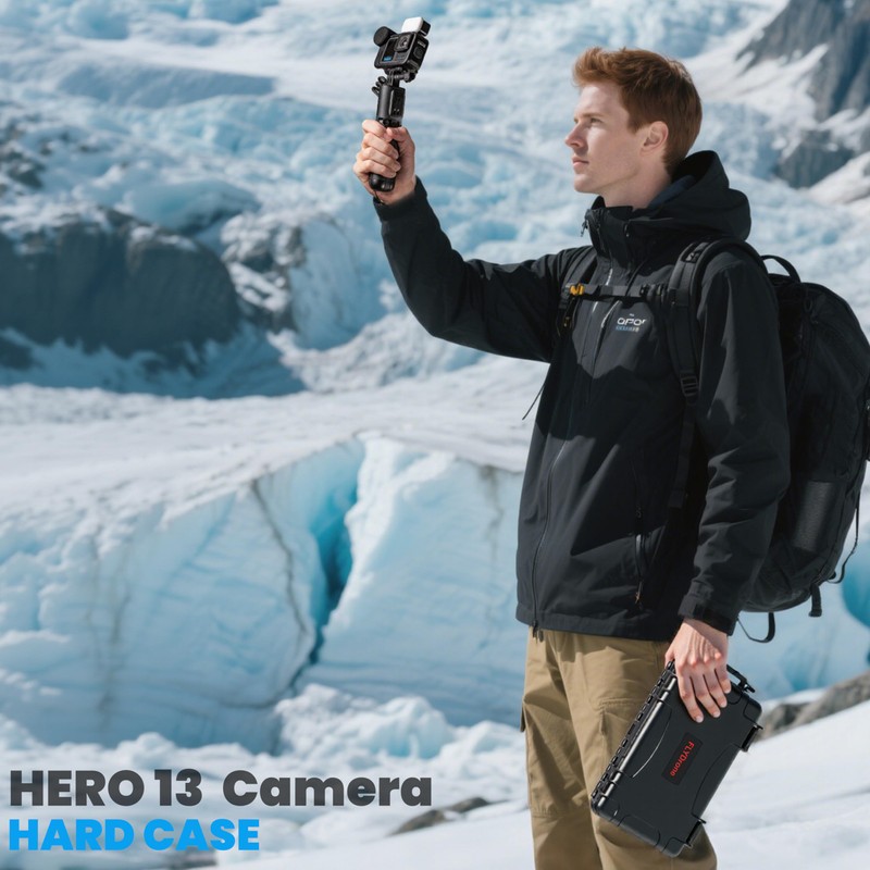 FLYDrone Travel Hard Case for Gopro Hero 13/12/11/10/9/8/Media Mod/Volta/Creator Edition/Action