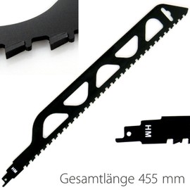 HM Reciprocating Saw Blade for Sawing in Ytong Stones, Aerated Concrete, Cement Materials (3 Length Set)