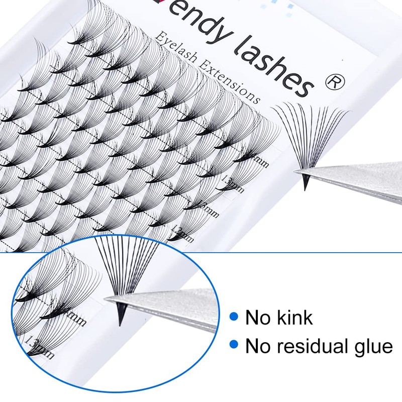 Ready-to-Use Fan Eyelashes, 14D Volume Eyelashes, Ready-to-Use Eyelash Fans, Volume