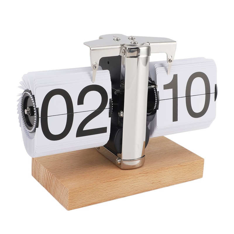Retro Digital Flip Down Clock Flip Desk Clock Mechanical Battery