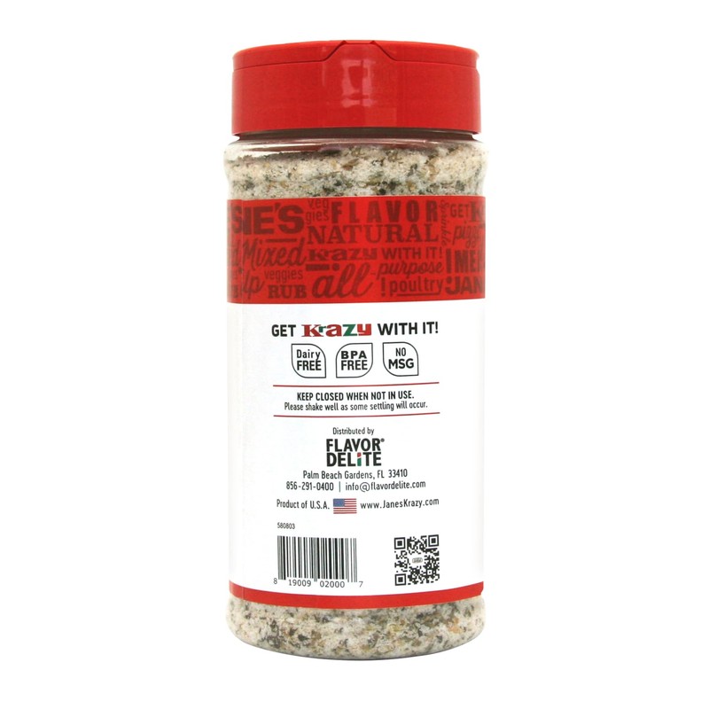 Jane's Krazy Seasonings Mixed Up Salt Canister, 9.5 Ounce