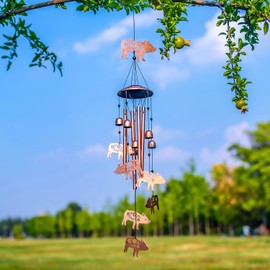 Pig Wind Chimes Outdoor Pig Gifts for Women/Men/Mom/Wife/Grandma Birthday Gifts Memorial Gift Metal WindChimes for Outside/Indoors, Lawn, Patio, Home, Porch, Yard Decor, Garden Decorations