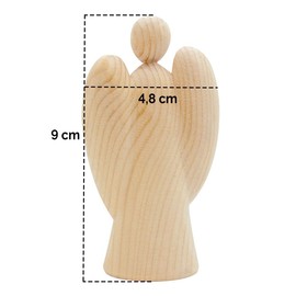 4betterdays.com NATURlich leben! Modern Guardian Angel Made of Pine Wood - with Girl - Height 9 cm - Gift for Christening or Christmas / Gift for Birth - Crafts from South Tyrol
