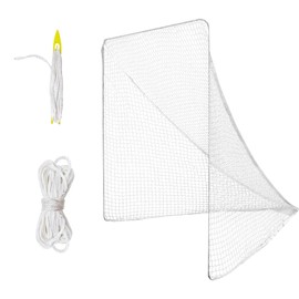 2 Pcs 4mm Heavy Duty 6’X6’X7’Lacrosse Replacement Net with 2X Installation Tool and 4x49ft Lacrosse Goal Net Lacing Rope Lacrosse Net for Lacrosse Practice or Competition of Backyard, Playground