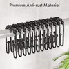 AmazerBath Black Shower Curtain Hooks, Shower Curtain Rings Rust Proof