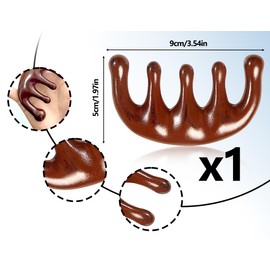 Lhbwhiz Massage Comb, Wooden Comb with Wide Tooth, Multi-Purpose Scalp Gua Sha Comb, Wooden Hair Comb, Head Massage Round Tooth Comb, Fatigue Relieves Gua Sha Massage Tool, Head Massager, for