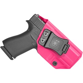 Amberide KYDEX Holsters for Glock 43/43X & 43X MOS | Adjustable Cant | Inside & Outside Waistband Concealed Carry Options | IWB & OWB for Ultimate Comfort & Stability (Pink, Right IWB)