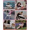 yeuG Cute Pilates Socks with Grips for Women Crew Grippy