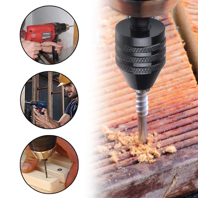 Mesee 0.3-8mm Keyless Drill Chuck, 1/4 Inch Hex Shank Quick