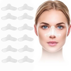 12 Pack Nasal Pads for Mask, Gel Nose Pads, Nose Gel Pad Protector for Mask, Custom Design, Can Be Trimmed to Size, Fits Most Masks, Against Irritation and Soreness