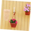 Mipcase 2Pcs Bamboo Woven Hanging Flower Planter Baskets with Burlap
