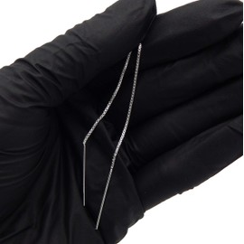 ICYROSE 925 Sterling Silver Dangling Thread Through Earrings 34869 (Nickel Free)