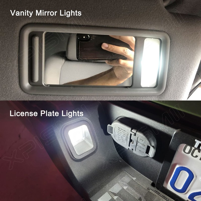 Xpismii 7 Piece 6000K White Tacoma LED Interior Light Kit