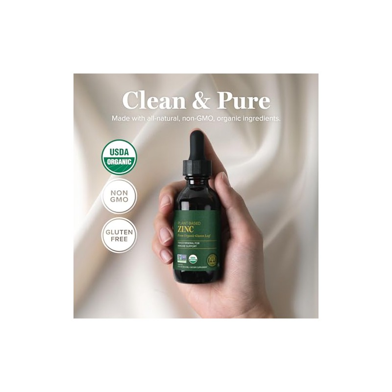 Global Healing Zinc - Gotas de suplemento líquido