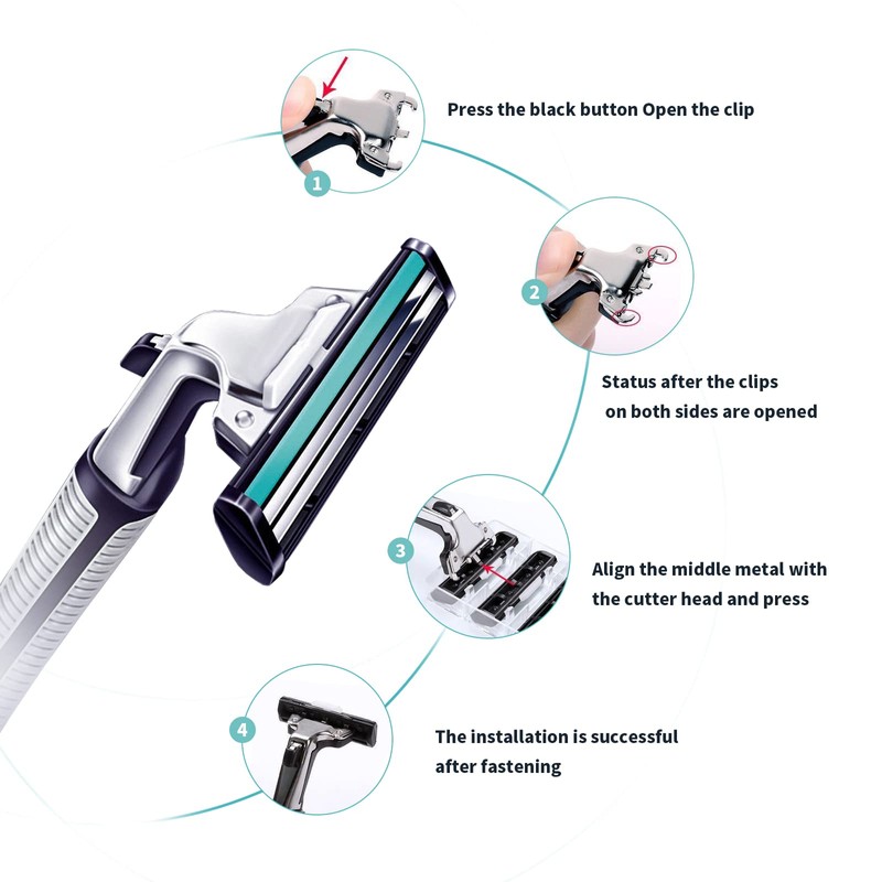 miechua Razors for men Shaving,2-Blade mens Razor Includes 1 Handles