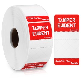Noveread 500 Tamper Evident Stickers 2" x 4" Thermal Printer Sticker Paper Seal Tamper Proof Stickers for Drivers Safety Seal Writable Delivery Label (Red)
