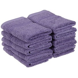Superior Egyptian Cotton 10-Piece Face Towel Set , Small Towels For Facial, Spa, Quick Dry, Absorbent Towels, Bathroom Accessories, Guest Bath, Home Essentials, Washcloth, Airbnb, Royal Purple