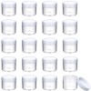 20 Pieces Round Pot Jars Plastic Cosmetic Containers Set with