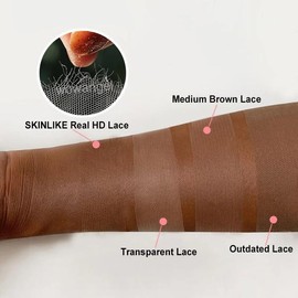 Body Wave 0.095mm Real Skinlike 2x6 HD Lace Closure Melted Hairline Seamless 0.10mm Ultra-thin Real HD Lace Human Hair Deep Parting Pre Plucked (18inches)