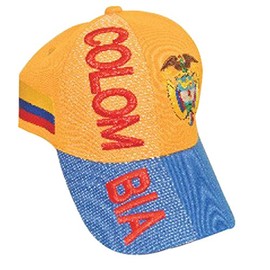 Colombia Baseball Caps Hats with 3 3D Embroideries
