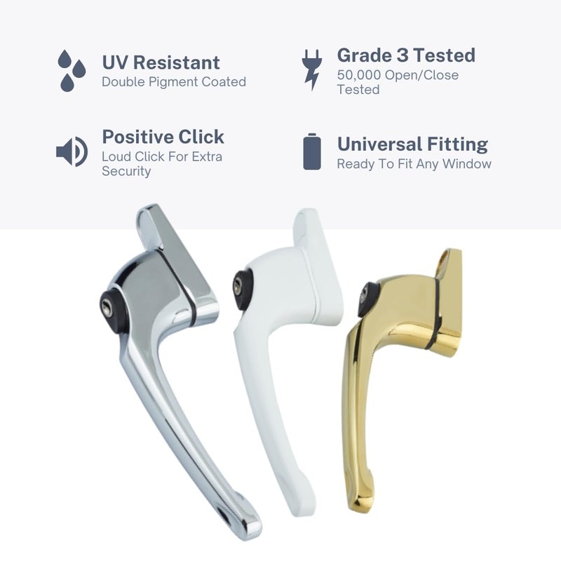 [FIXINGS DIRECT] Universal Espag UPVC Window Handle Lockable Multi-Spindle (3
