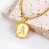 ADMETUS Initial Letter Pendant Necklace for Men Women 925 Sterling