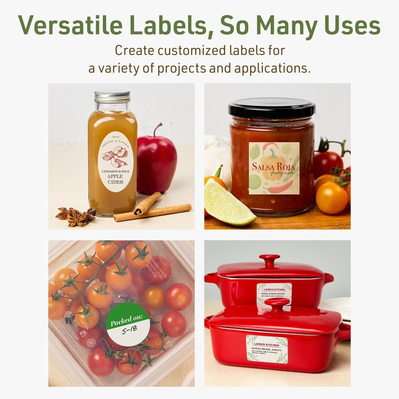 Avery Dissolvable Square Labels, Sure Feed Technology, 1" x 1",