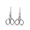 1set Portable Beard Scissors Pu Cover Trimming Shears for Facial
