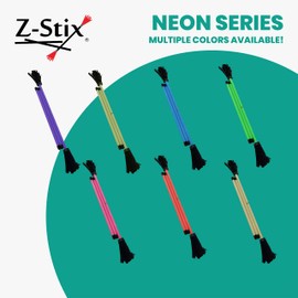Z-Stix Professional Juggling Flower Sticks-Devil Sticks and 2 Hand Sticks, Beginner Friendly - Neon Series (Kid Stix (15" HS 18" Stick), Pink)