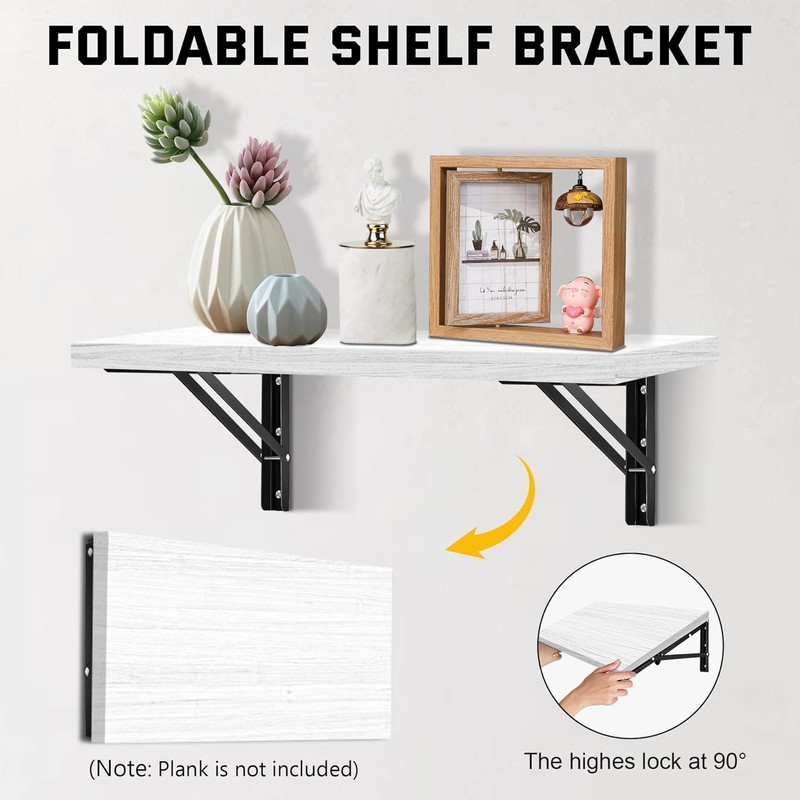 Shelf Bracket, Folding Bracket, Shelf Support, Hanging Shelf Bracket, Wall