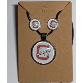 High School Earrings And Necklace Set