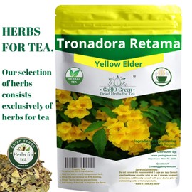 Gabio Green-Tronadora Retama, 8 oz/ 1/2 pound gr Premium Quality tronadora tea, resealeble bag, yellow elder herbs, tronadora hierba Non GMo, Resealable bag. 8 oz/ 1/2 pound