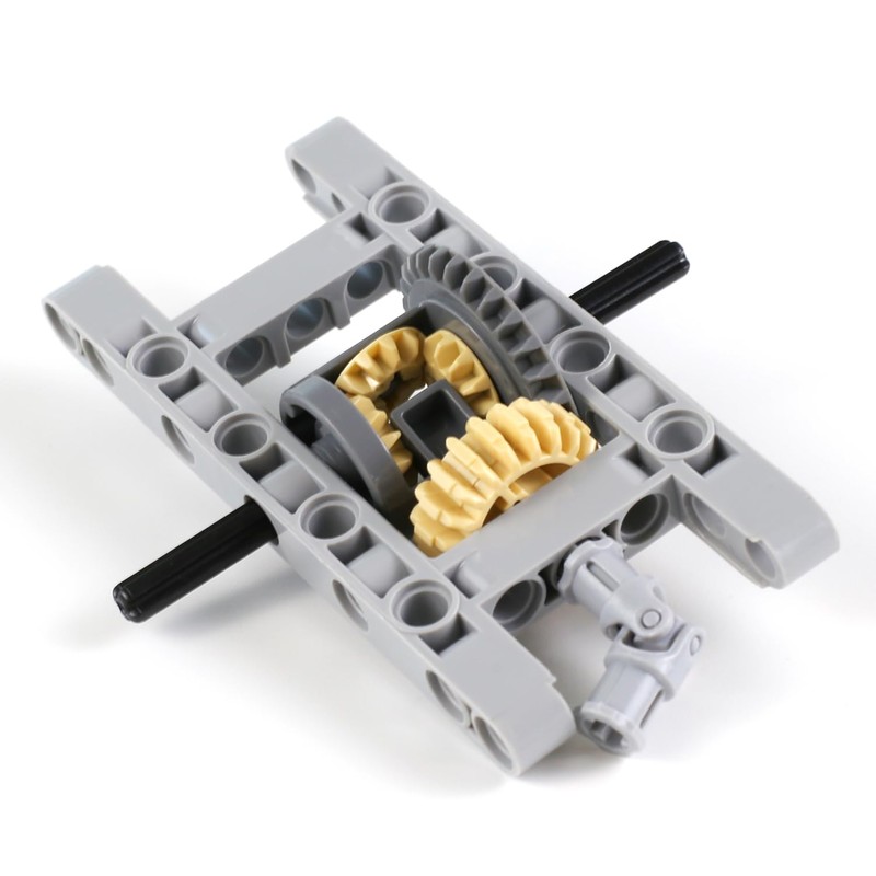 Technical Building Blocks Frame Differential Combined Gear Differential Wheels Compatible