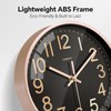 VIKMARI 10 Inch Wall Clock, Silent Black & Gold Easy