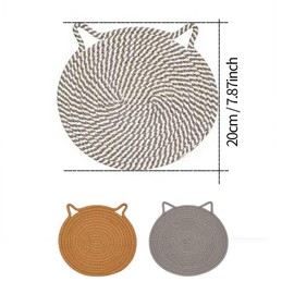 7.87 Inch Heat Resistant Hot Pads for Kitchen, Cat Ear Large Coaster Trivet Set, Hot Plate Mats for Kitchen Countertops (3 pc)